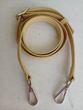 Yellow Crossbody Shoulder Strap with Silver Clasps